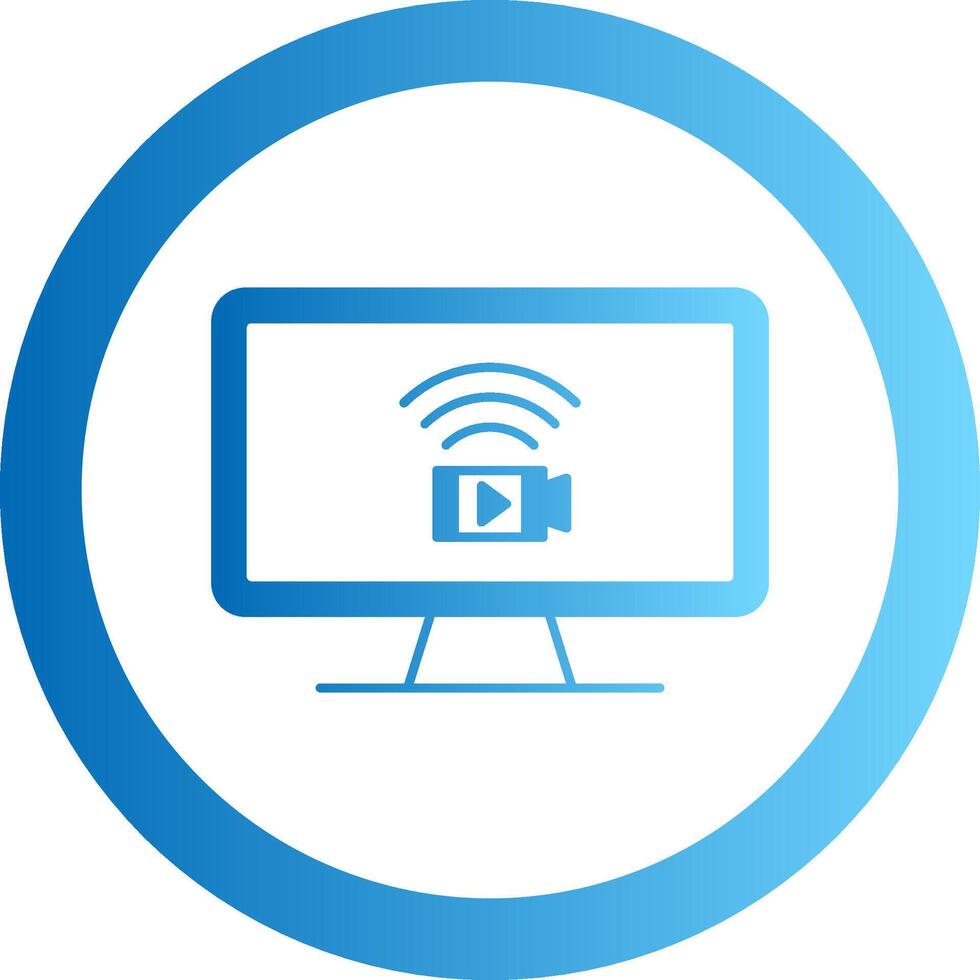 Monitoring Gradient Circle Icon vector