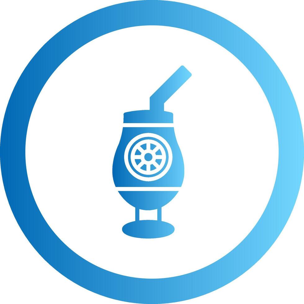 Cocktail Gradient Circle Icon vector