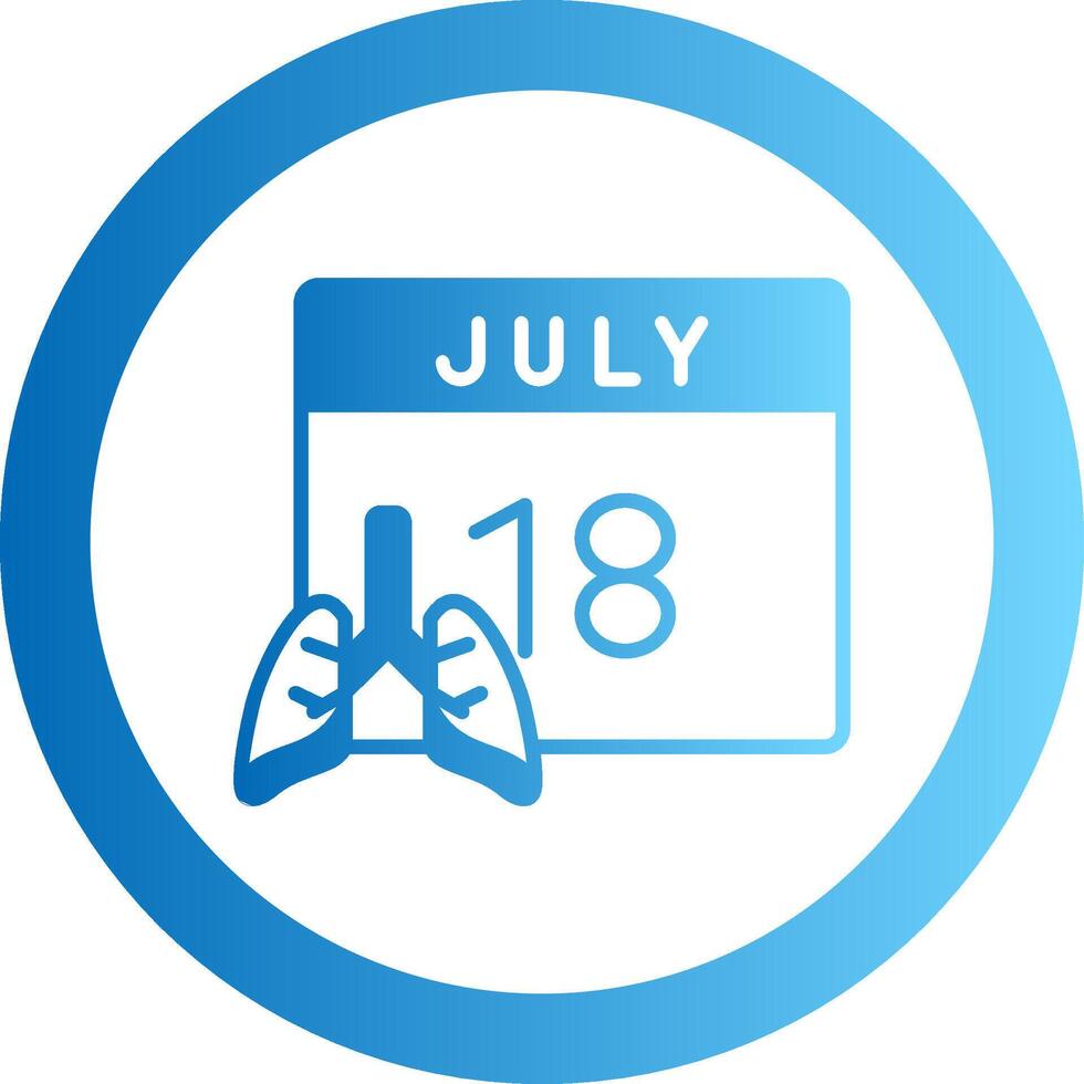Tuberculosis Day Gradient Circle Icon vector