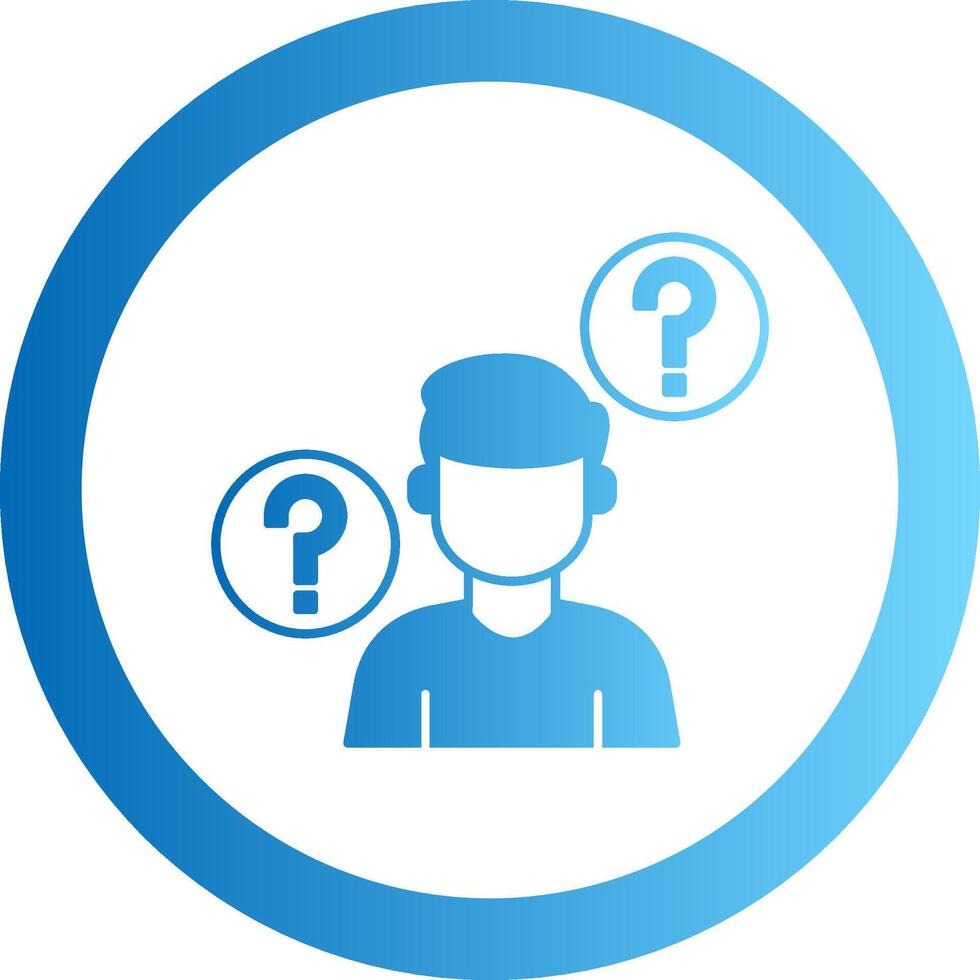 Memory Loss Gradient Circle Icon vector