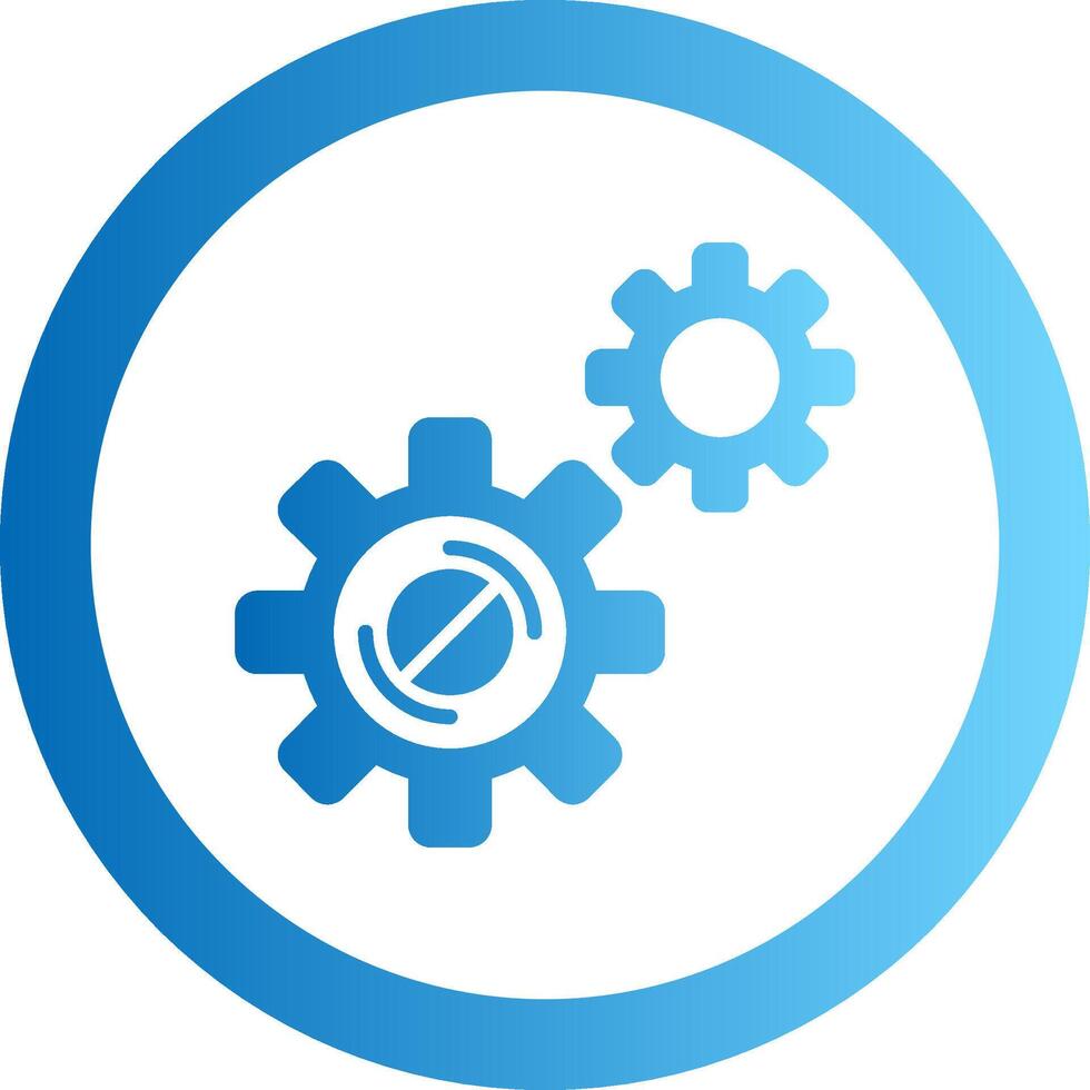 Disruption Gradient Circle Icon vector