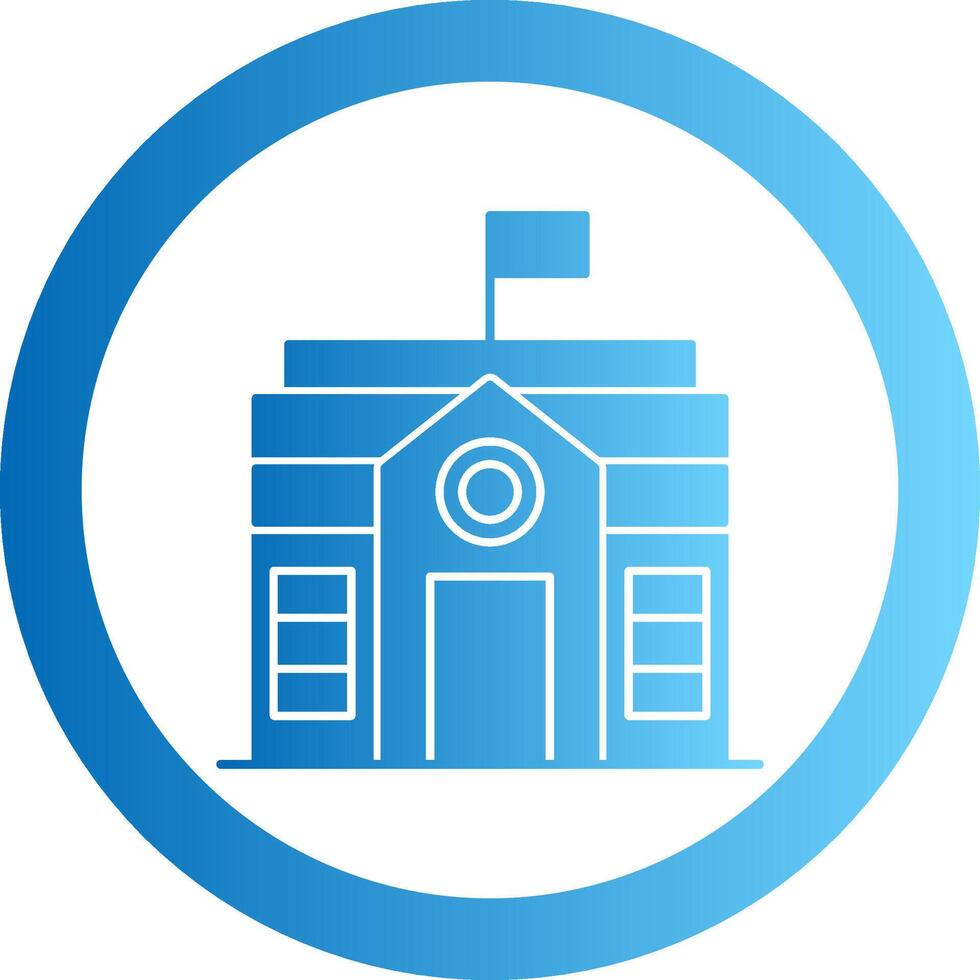 School Gradient Circle Icon vector