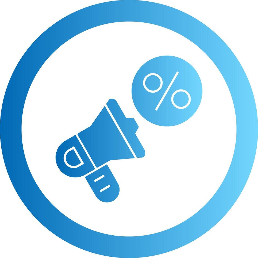 Promotion Gradient Circle Icon vector