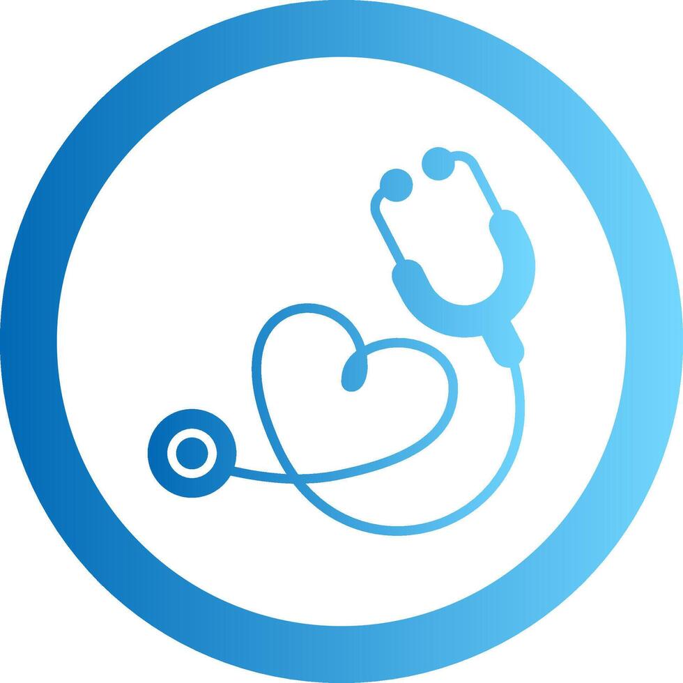 Stethoscope Gradient Circle Icon vector