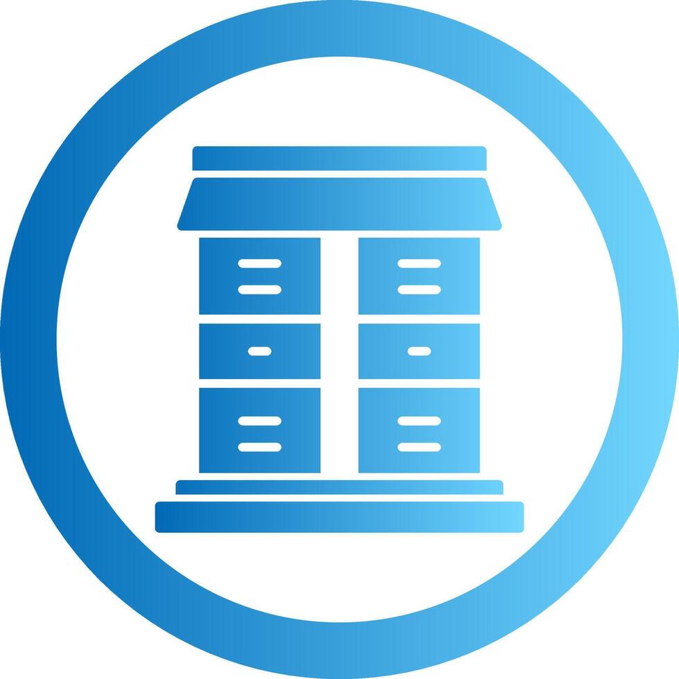 Lockers Gradient Circle Icon vector