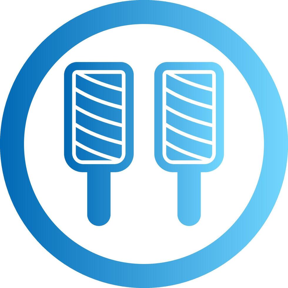 Popsicle Gradient Circle Icon vector