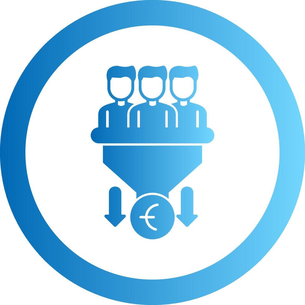 Sales PipeGradient Circle Gradient Circle Icon vector