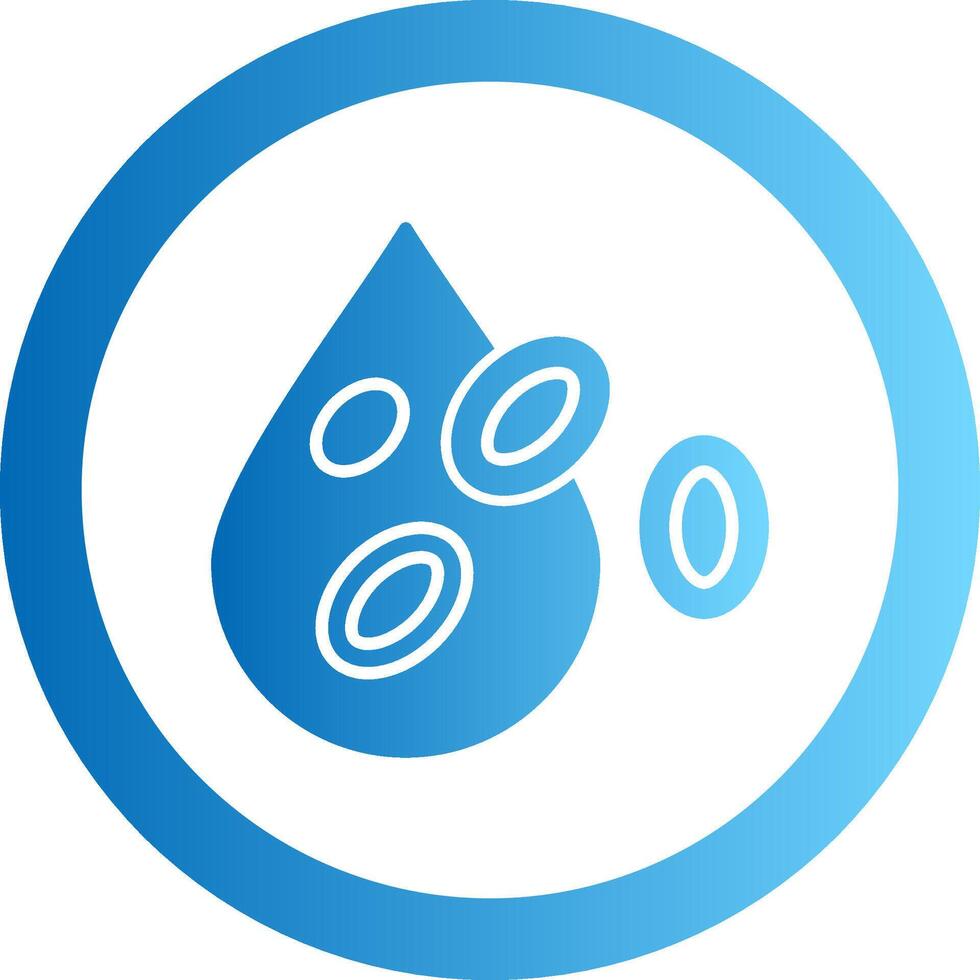 Platelet Gradient Circle Icon vector