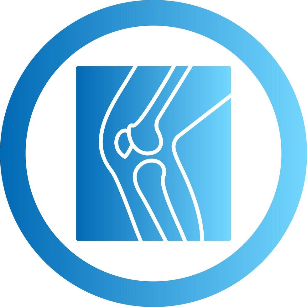 Leg X Ray Gradient Circle Icon vector
