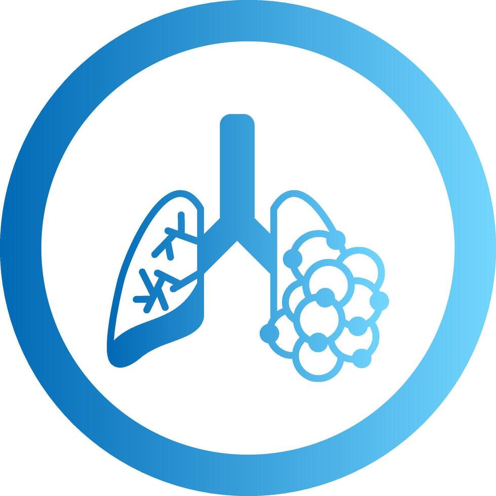 Bronchiectasis Gradient Circle Icon vector