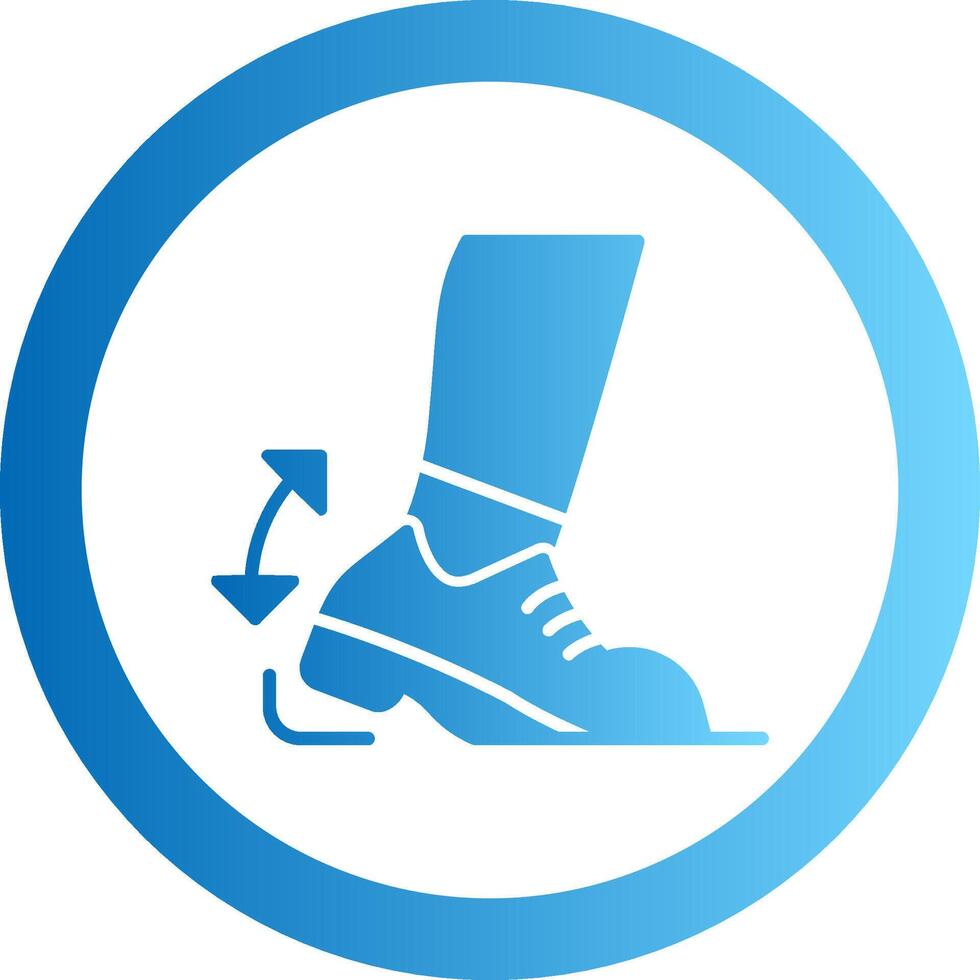 Heel Drop Gradient Circle Icon vector