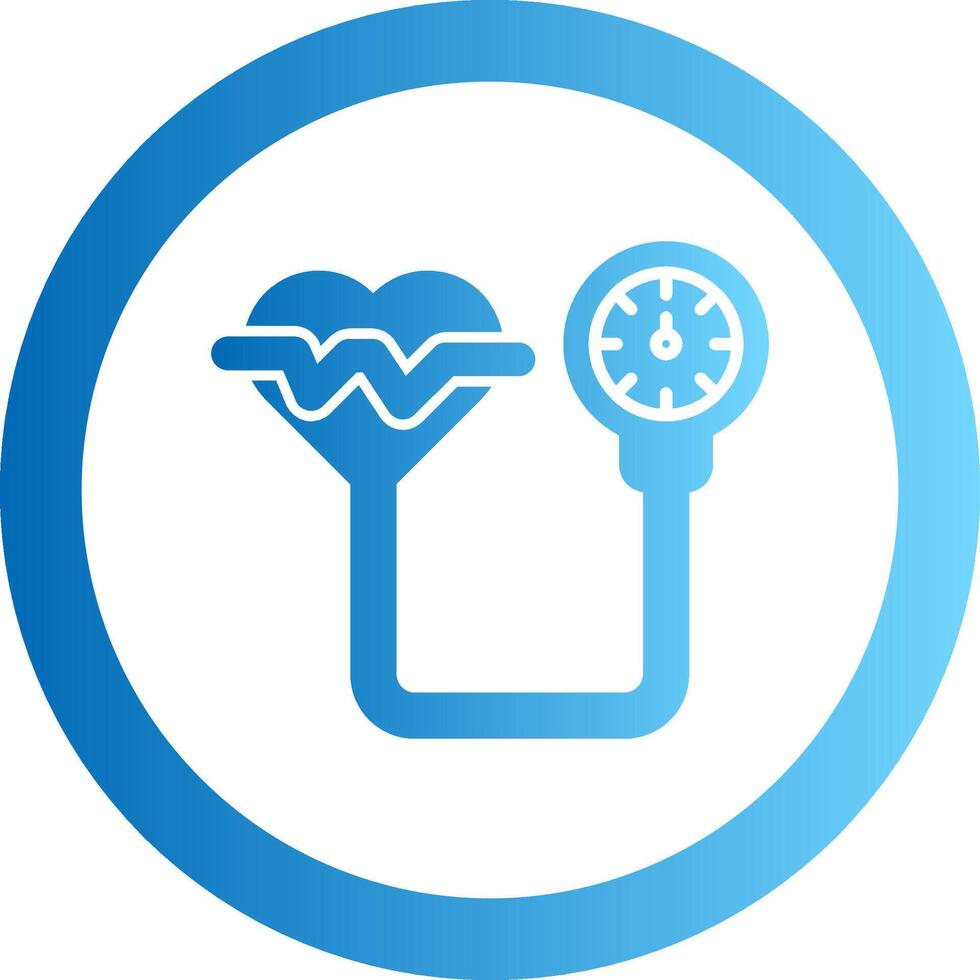 Blood Pressure Gradient Circle Icon vector