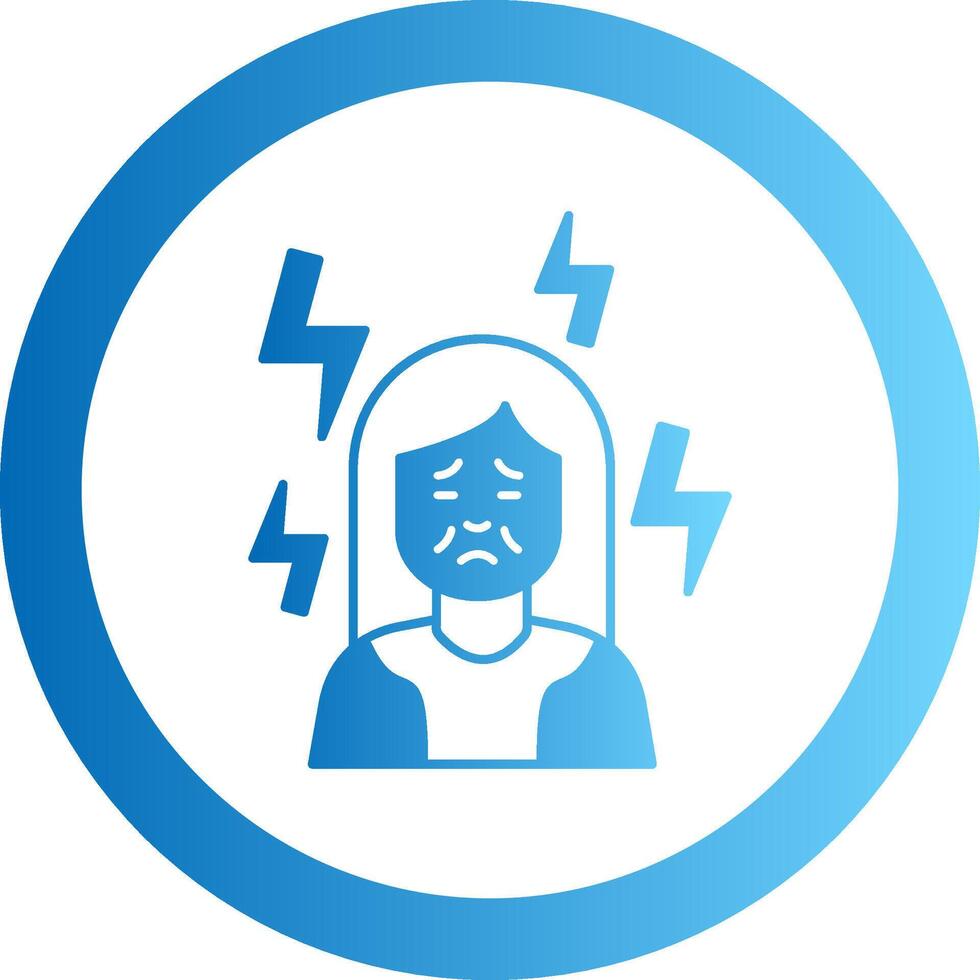 Depression Gradient Circle Icon vector
