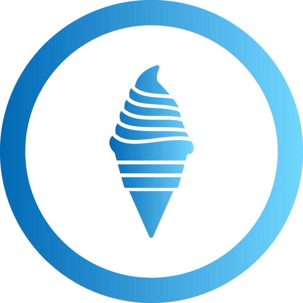Ice Cream Gradient Circle Icon vector