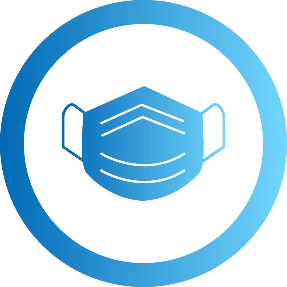 Mask Gradient Circle Icon vector