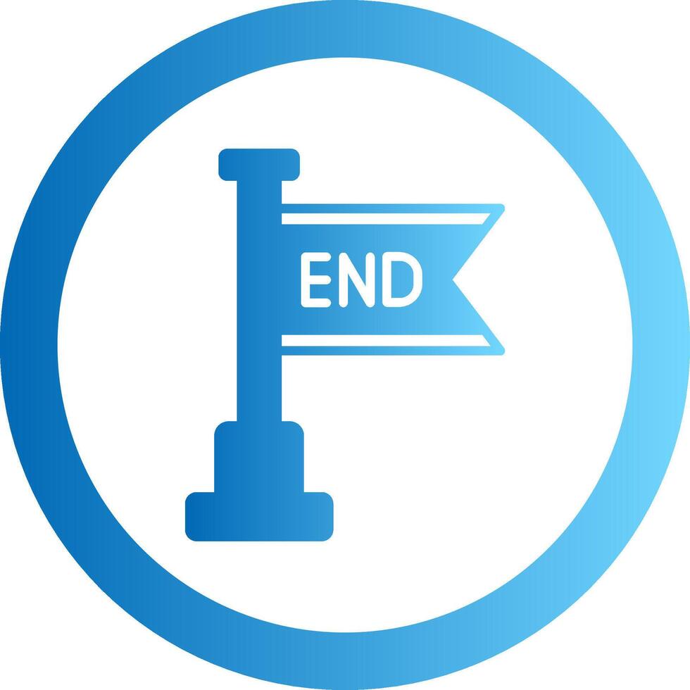 End Gradient Circle Icon vector