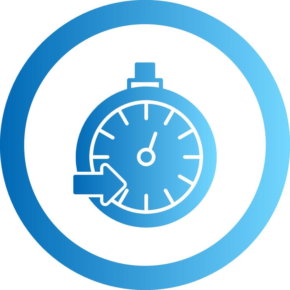 Pace Clock Gradient Circle Icon vector