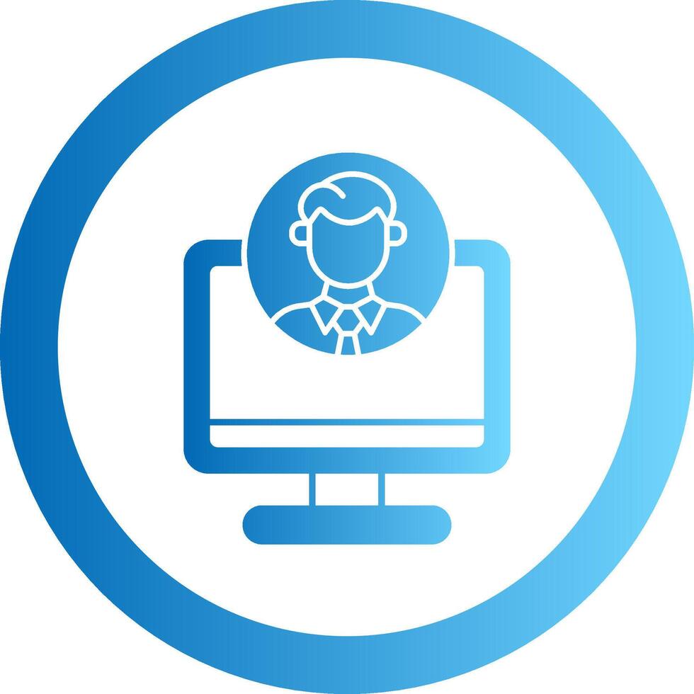 Freelancer Profile Gradient Circle Icon vector