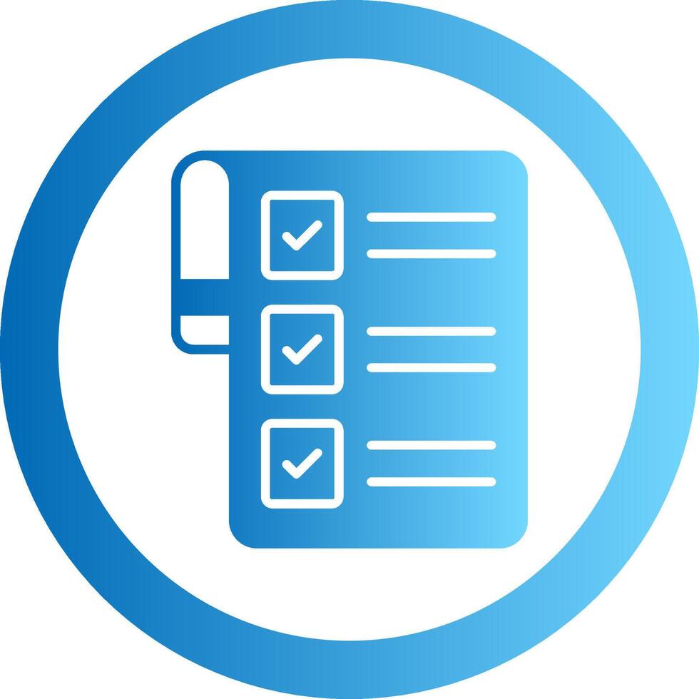 Checklist Gradient Circle Icon vector