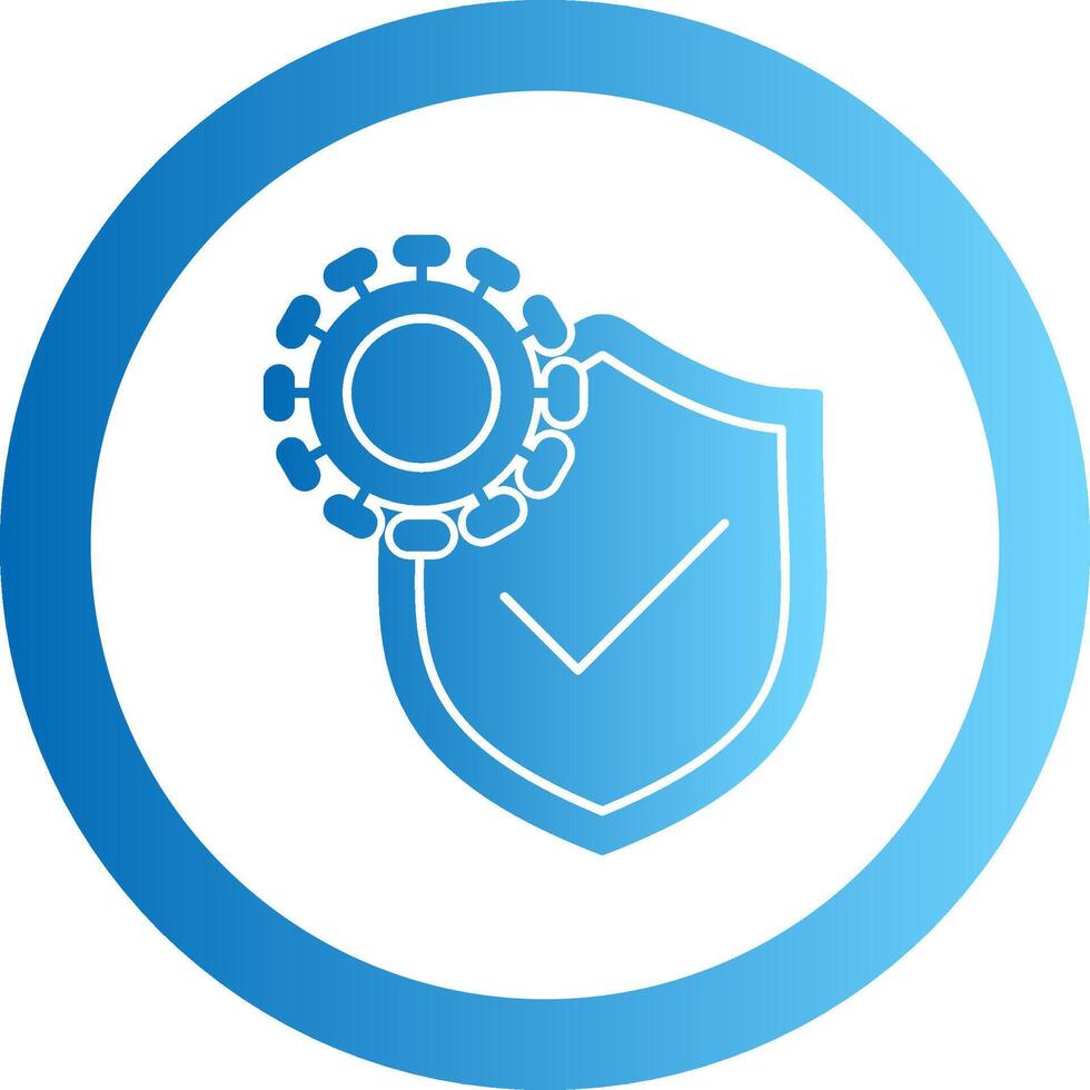 Immune System Gradient Circle Icon vector