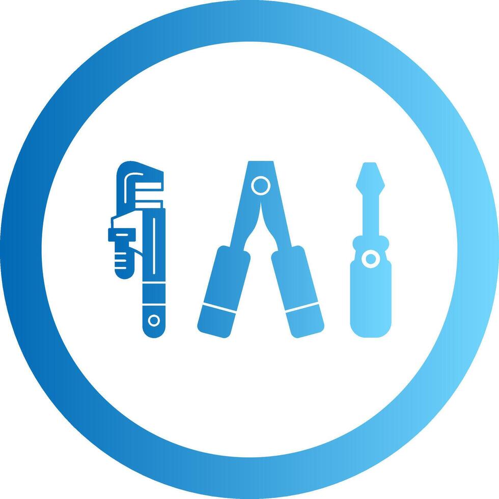 Repair Kit Gradient Circle Icon vector
