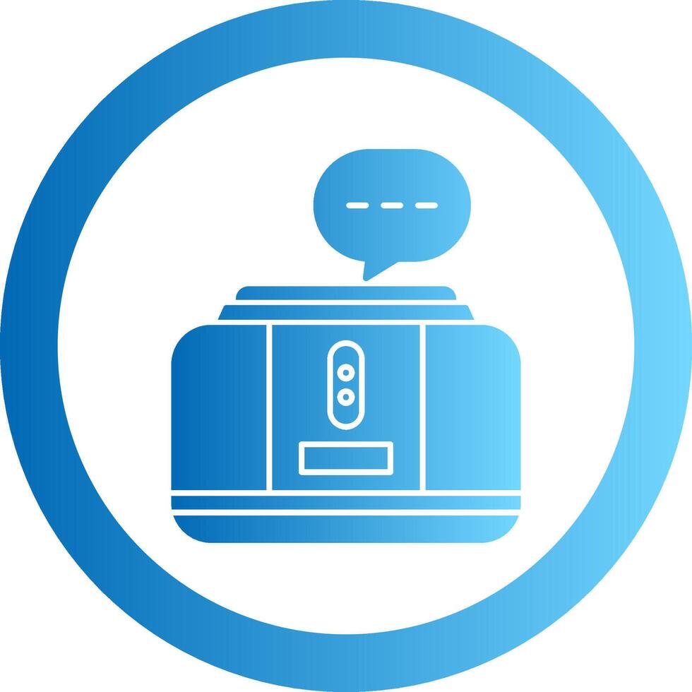 Virtual Assistant Gradient Circle Icon vector