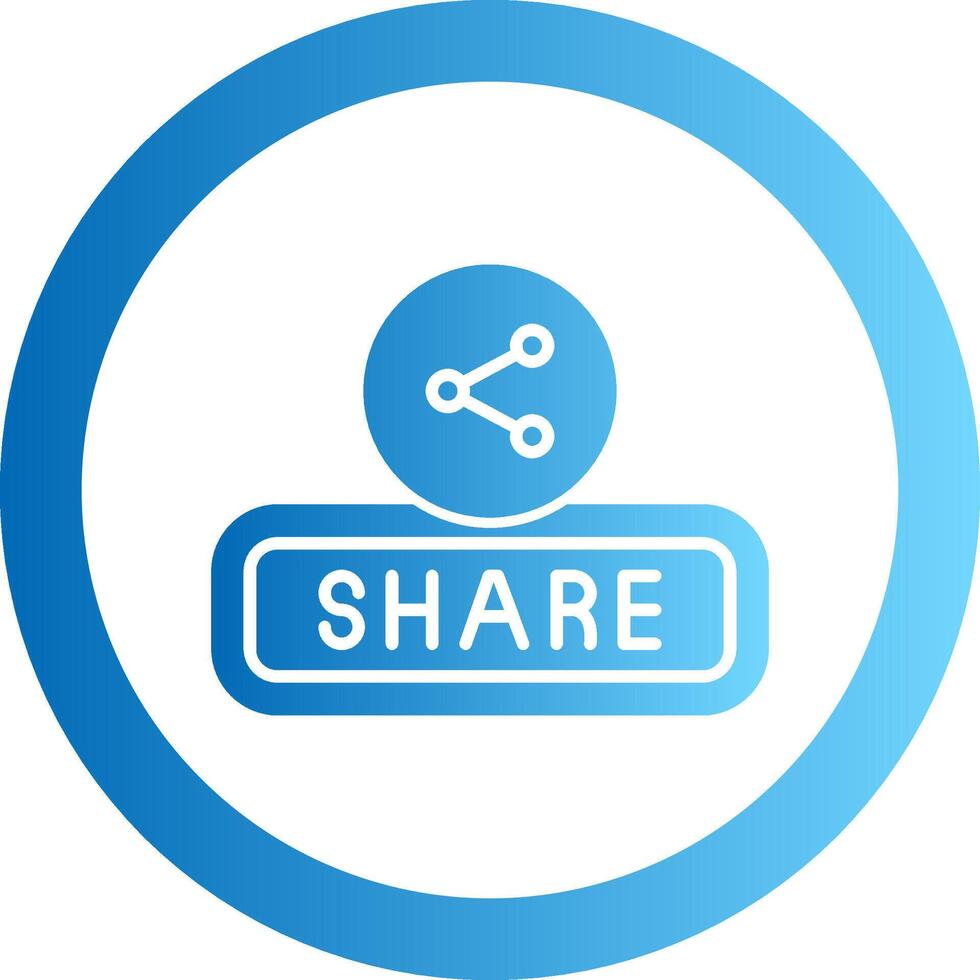 Share Gradient Circle Icon vector