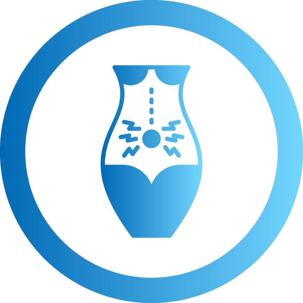 Belly Pain Gradient Circle Icon vector