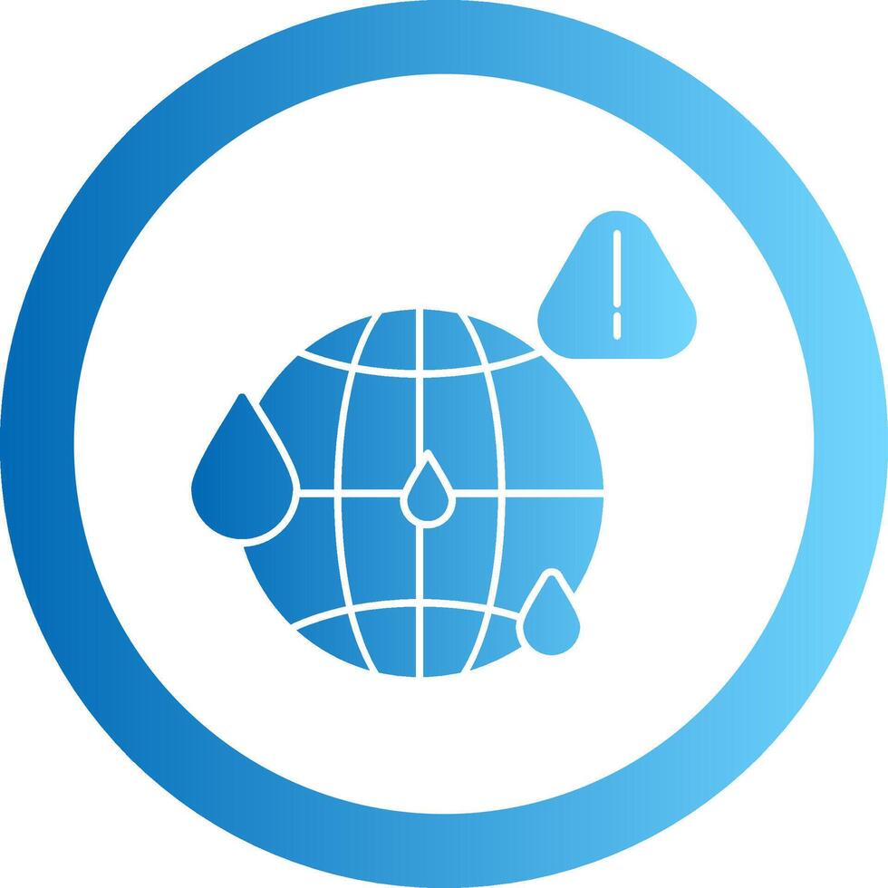 Water Crisis Gradient Circle Icon vector