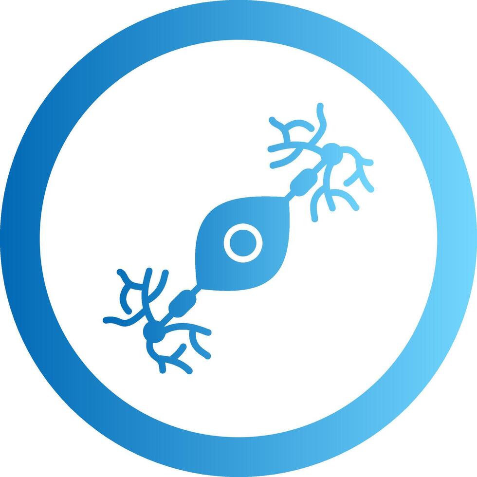 Bipolar Neuron Gradient Circle Icon vector