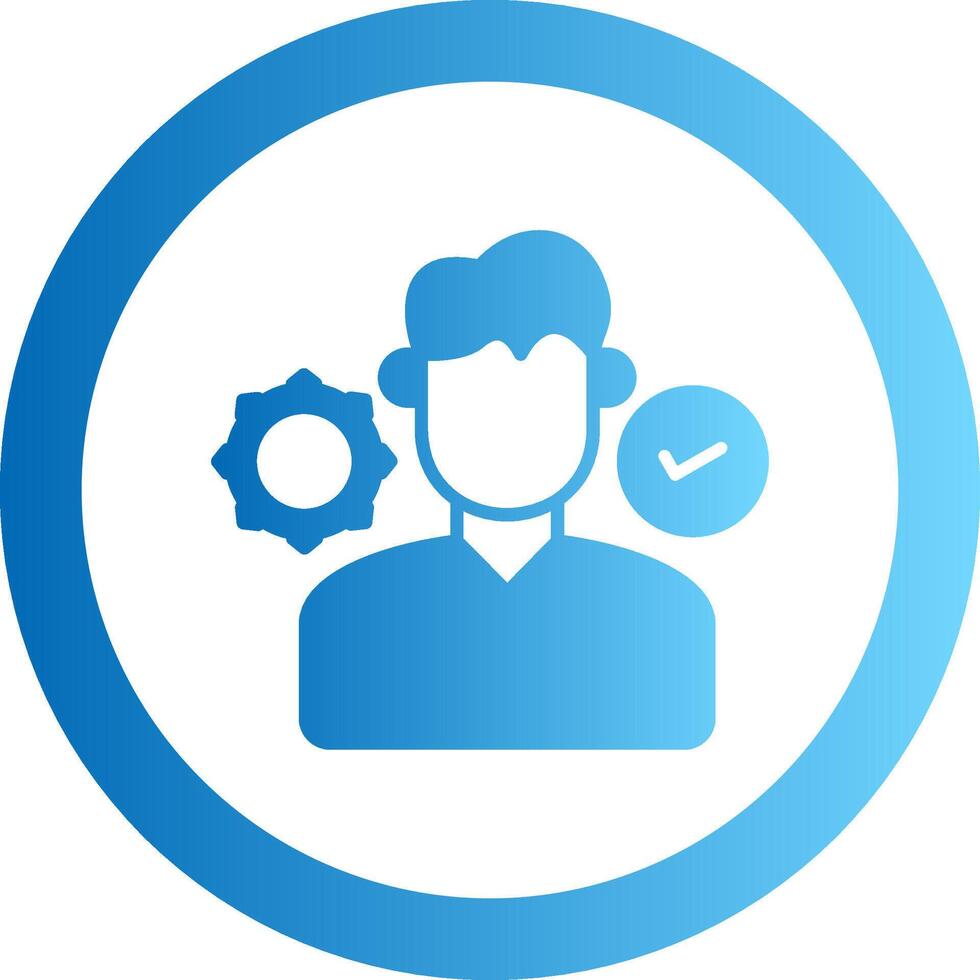 Coach Gradient Circle Icon vector