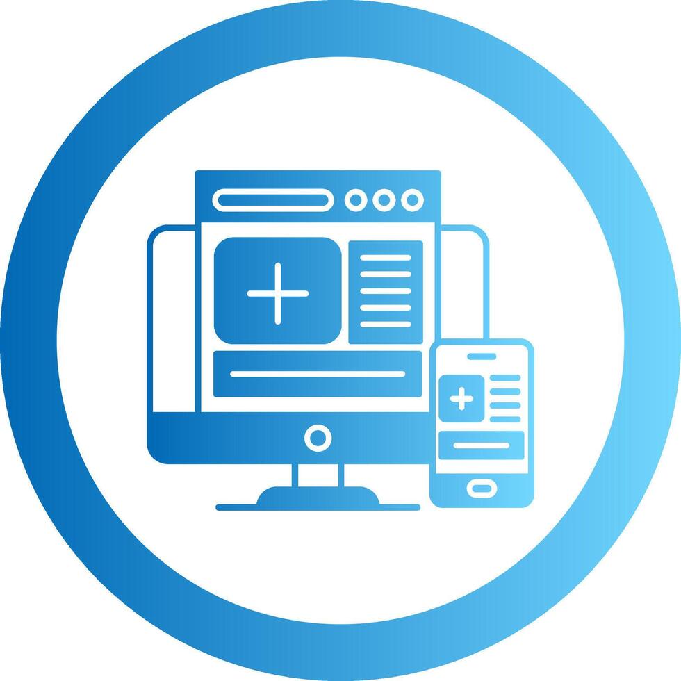 Responsive Gradient Circle Icon vector