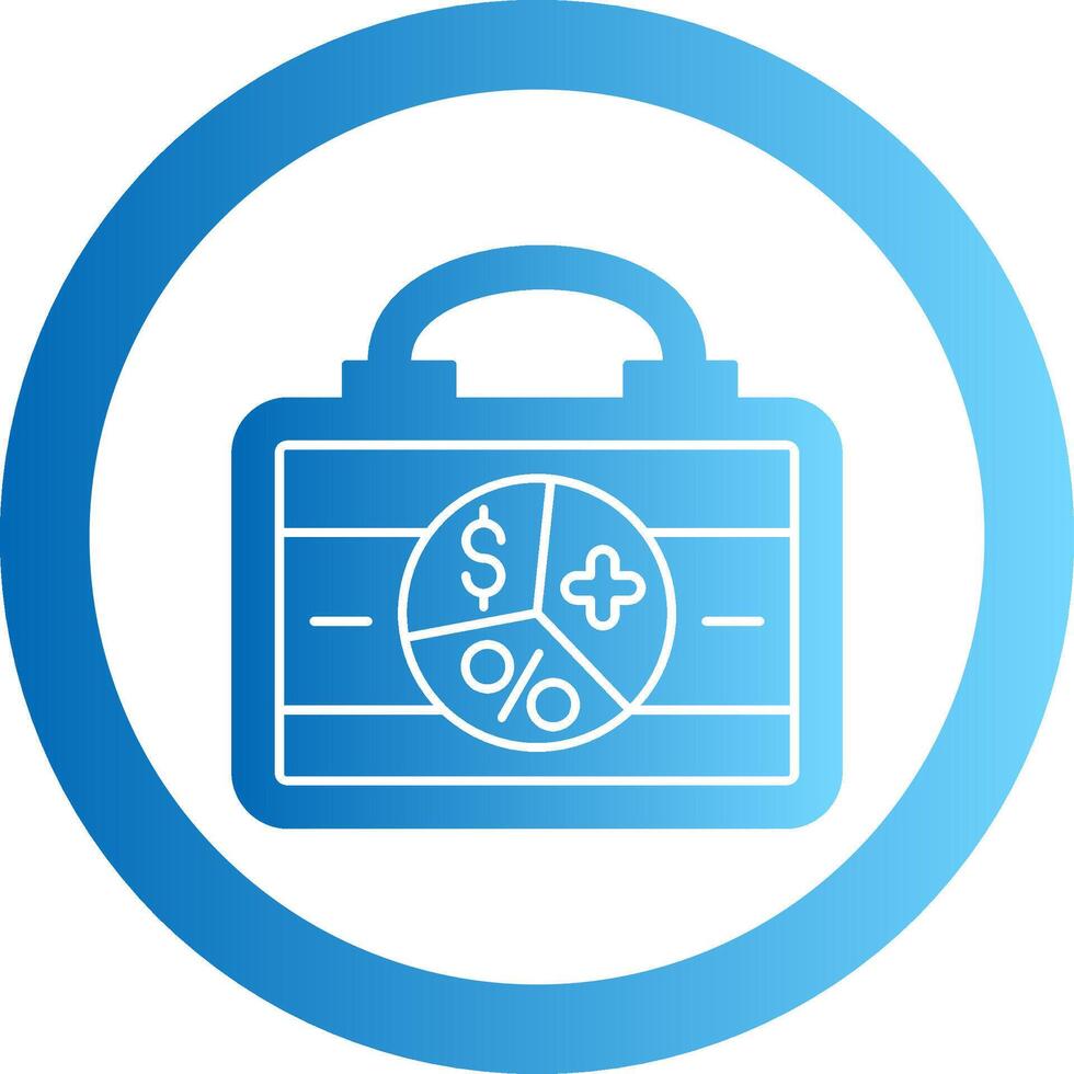 Portfolio Gradient Circle Icon vector