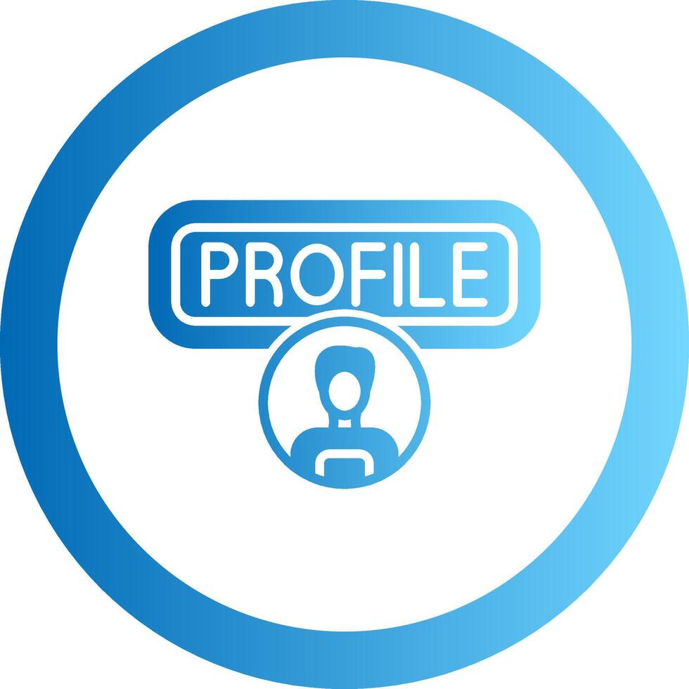 User Profile Gradient Circle Icon vector