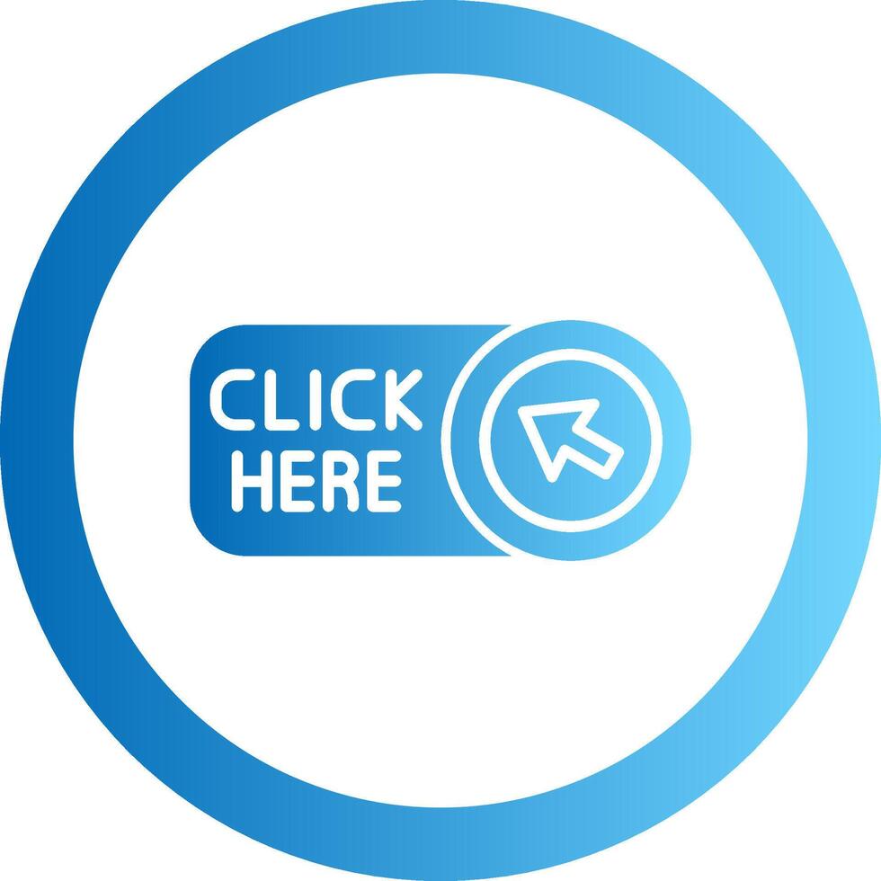 Click Here Gradient Circle Icon vector