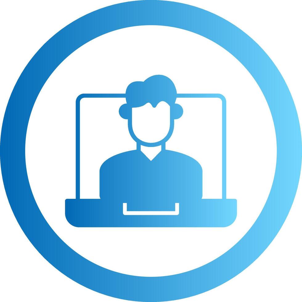 OnGradient Circle Coach Gradient Circle Icon vector
