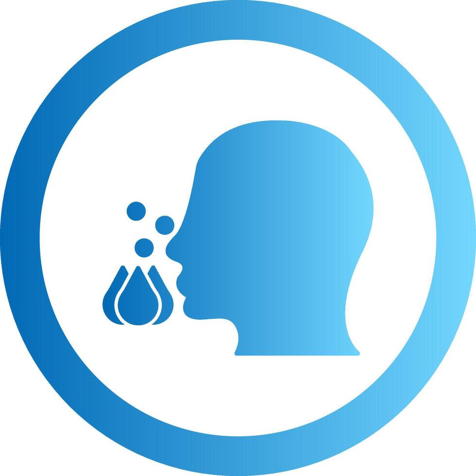 Pollen Allergy Gradient Circle Icon vector