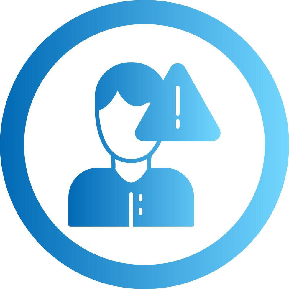 Danger Gradient Circle Icon vector