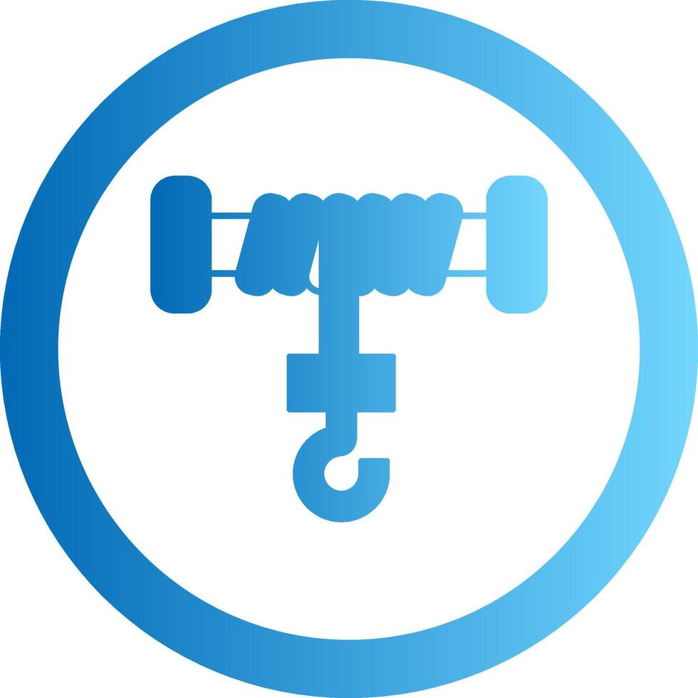 Hoist Gradient Circle Icon vector