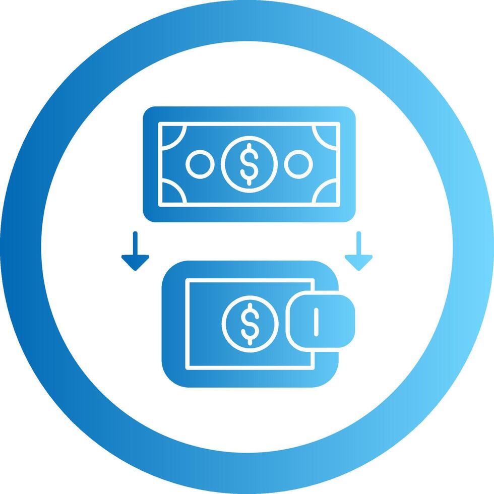 Income Gradient Circle Icon vector