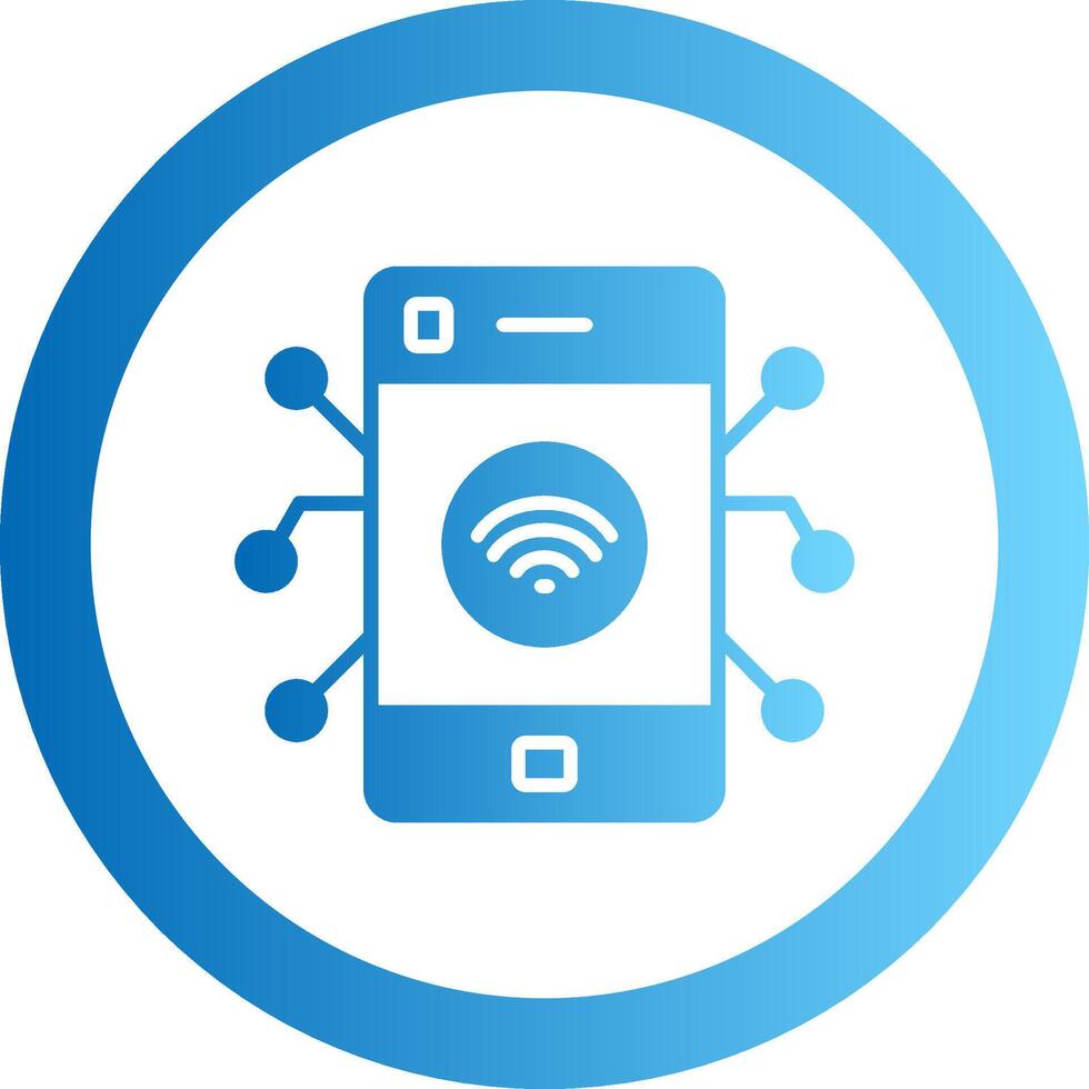 Iot Gradient Circle Icon vector