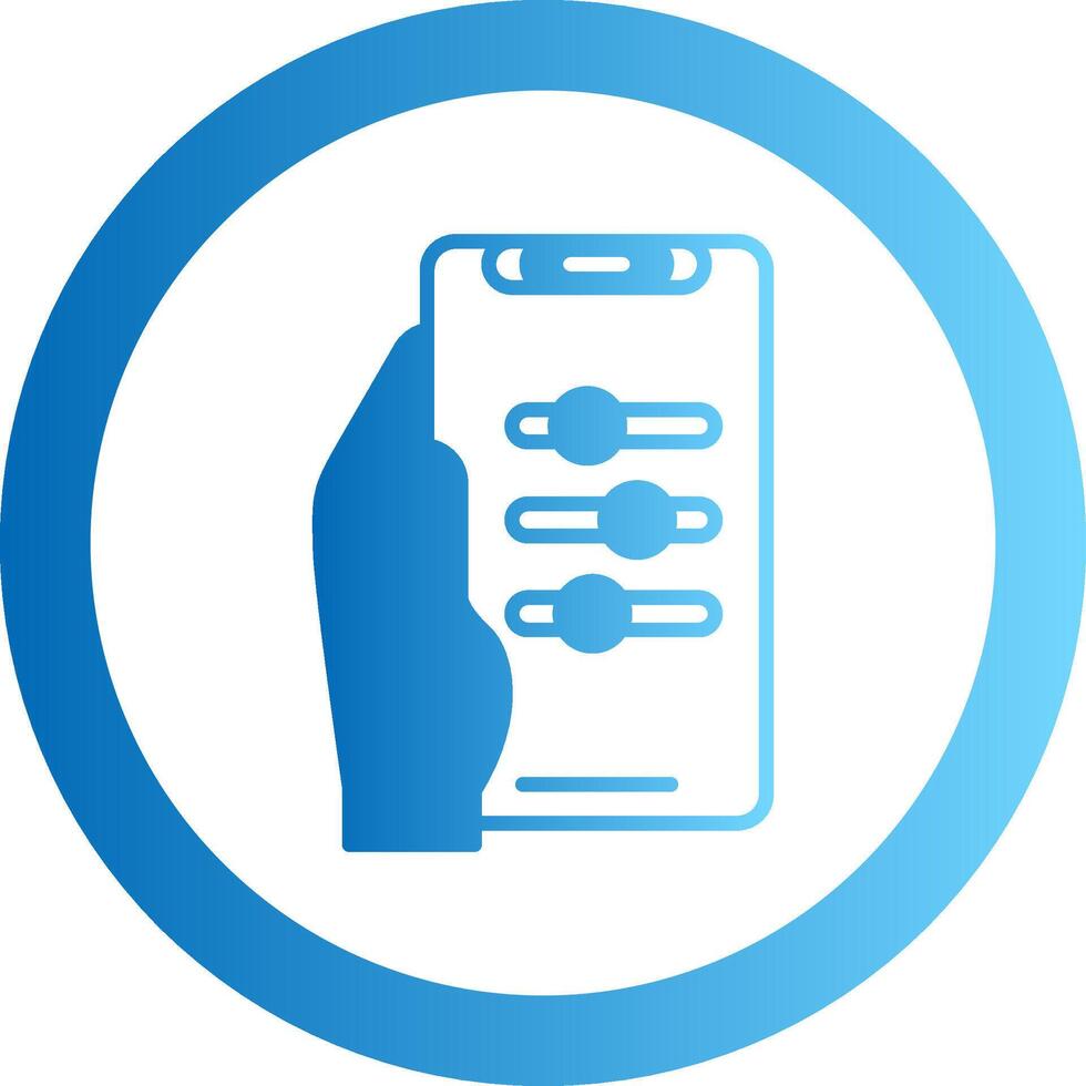 Settings Gradient Circle Icon vector