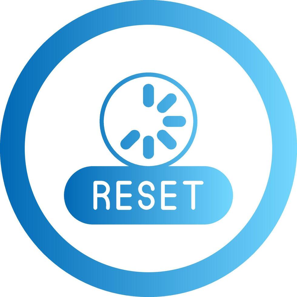 Reset Gradient Circle Icon vector