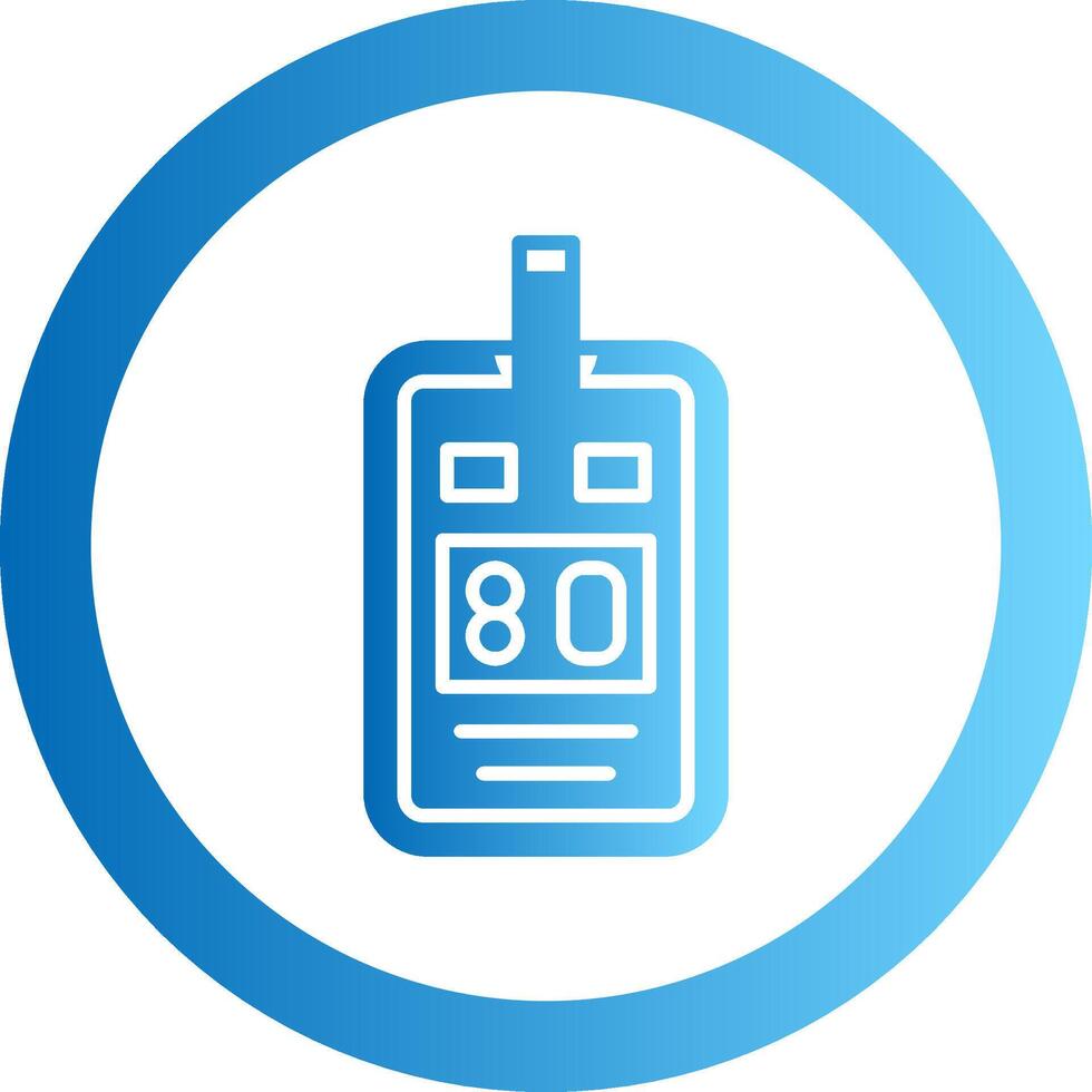 Glucose Meter Gradient Circle Icon vector