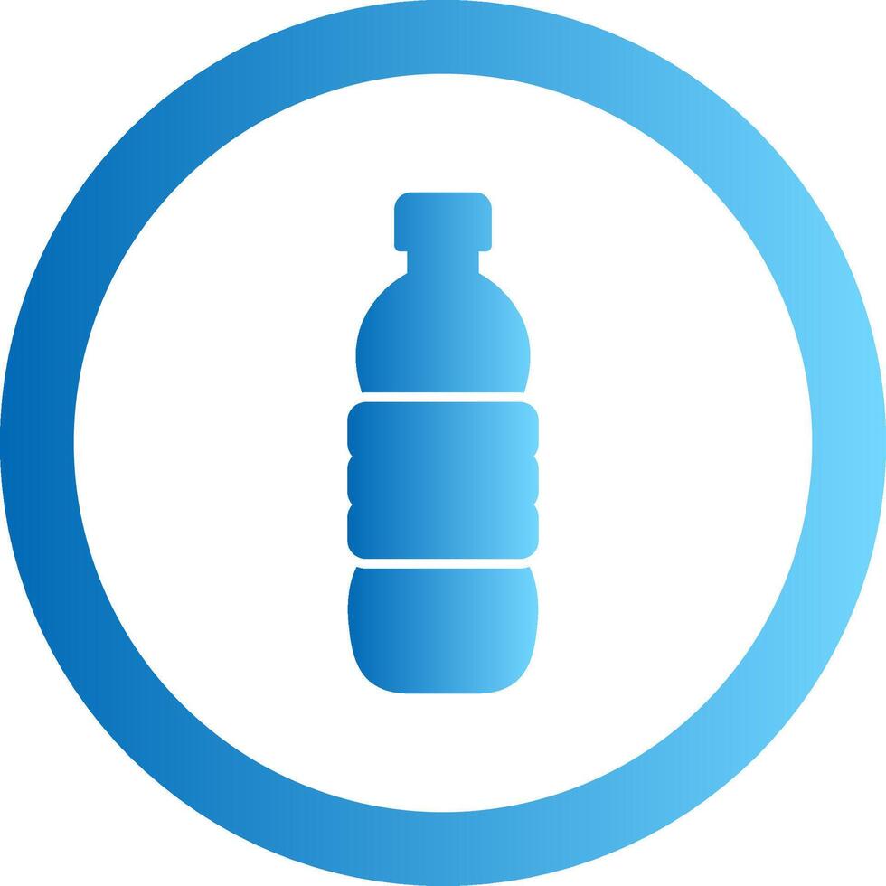 Water Bottle Gradient Circle Icon vector