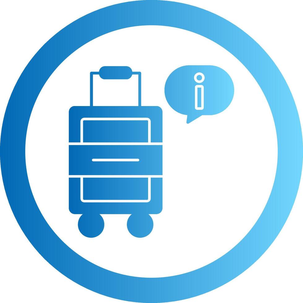 Tourist Information Gradient Circle Icon vector