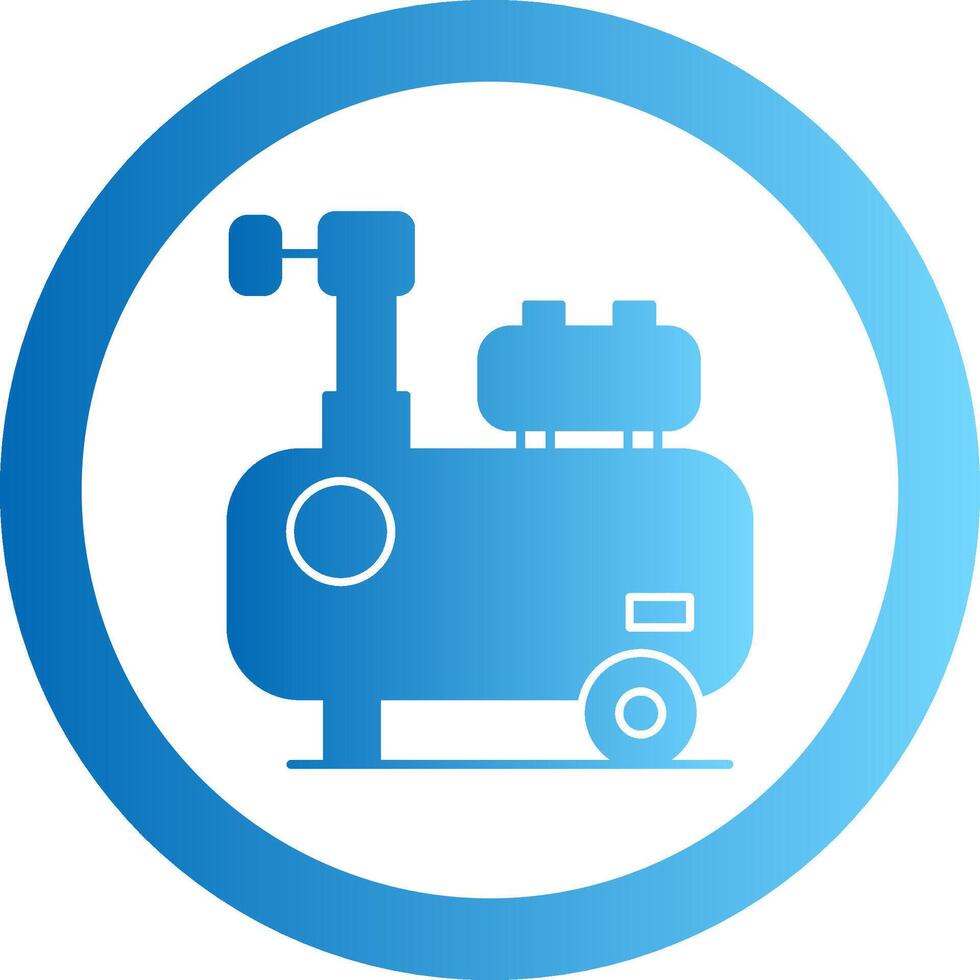 Air Compressor Gradient Circle Icon vector