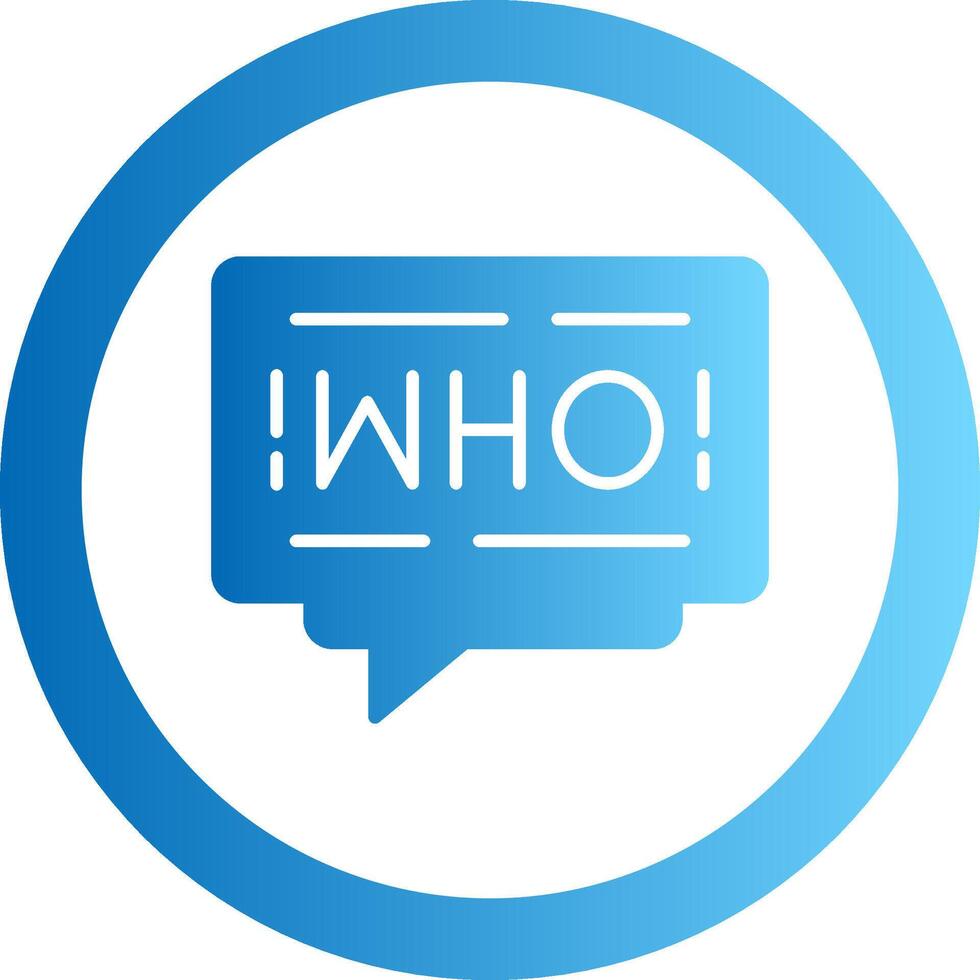 Who Gradient Circle Icon vector