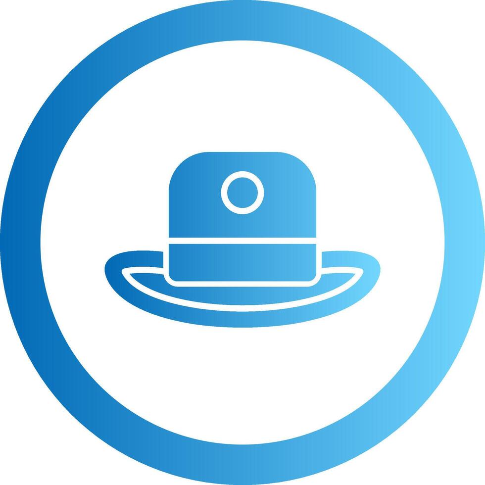 Cowboy Hat Gradient Circle Icon vector
