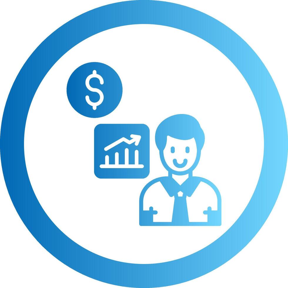 Business Impact Gradient Circle Icon vector